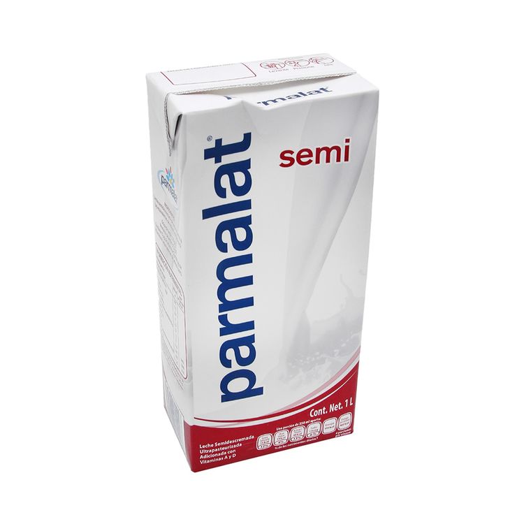 Leche Entera Semi Descremada Parmalat, 1L