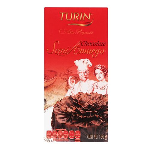 CHOCOLATE-TURIN-TABLILLA-SEM-AMARGA-150G