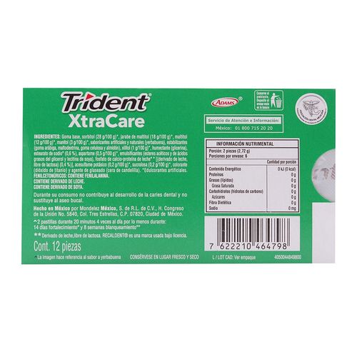 CHICLE-ADAMS-TRIDENT-XTRACARE-YERBA-1PZ