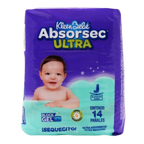 PAÑAL-KLEEN-BEBE-ABSORSEC-JUMBO-14PZAS---KLEEN-BEBE