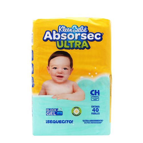 PAÑAL-KLEEN-BEBE-ABSORSEC-CHICO-40S---KLEEN-BEBE