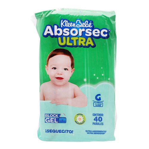 PAÑAL-KLEEN-BEBE-ABSORSEC-GDE-40S---KLEEN-BEBE