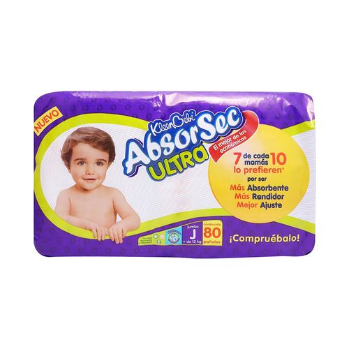 PAÑAL-KLEEN-BEBE-ABSORSECULTRA-JBO-80P---ABSORSEC