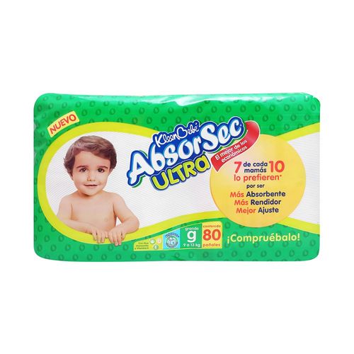 PAÑAL-KLEEN-BEBE-ABSORSEC-ULTRA-GDE-80P---ABSORSEC