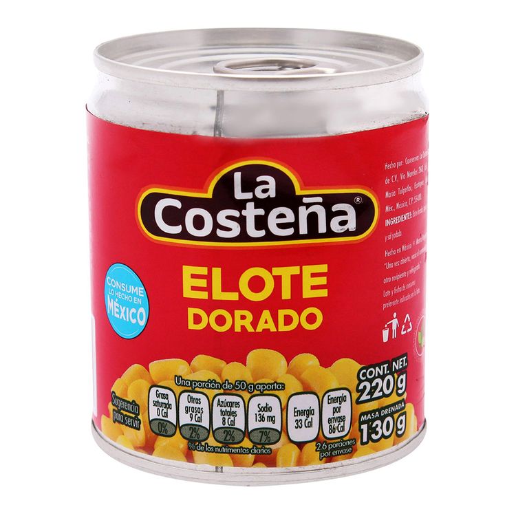 VEGETALES COSTEÑA ELOTE DORADO 220GR - LA COSTEÑA - surtitienda| Crate &  Barrel® - Tienda en Línea