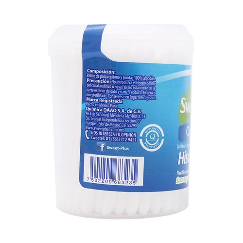 HISOPOS-SWEET-CARE-BOTE-100-PZAS---SWEET-PLUS