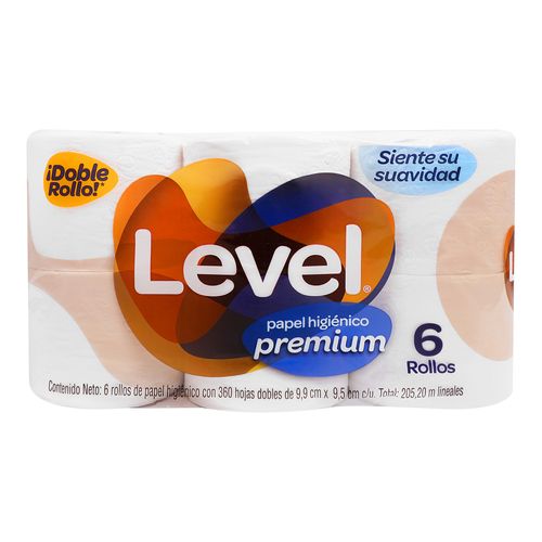 Papel-Higienico-Level-Premium-360H-6R---Level