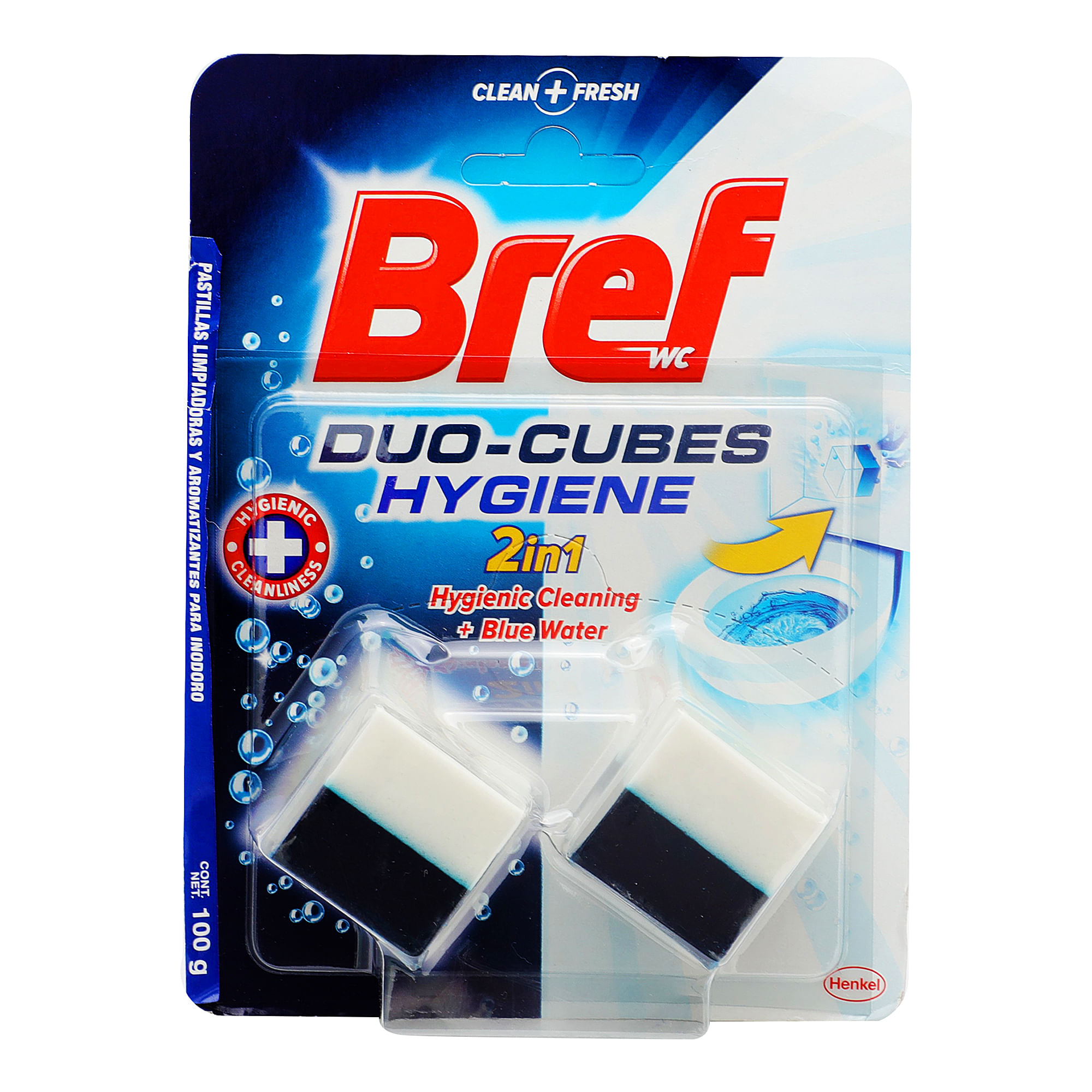 Pastillas limpiadoras Bref WC 2 en 1 duo-cubes hygiene 100 g