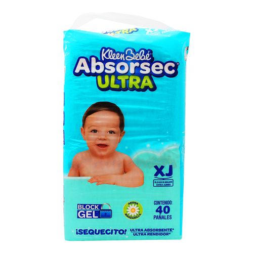 Pañal-Kleen-Bb-Absorsec-Ultra-Xj-40P---Absorsec