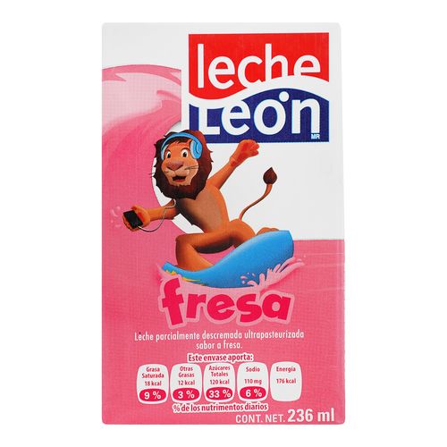 Leche-Leon-Fresa-236-Ml---Leon