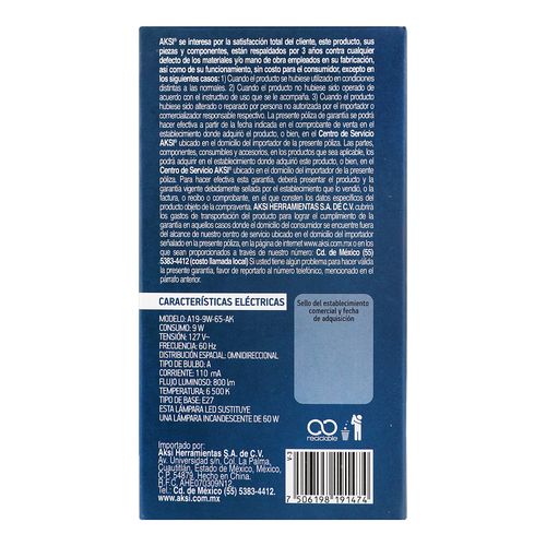 Foco-Led-9W-Luz-Blanca---Sin-Marca