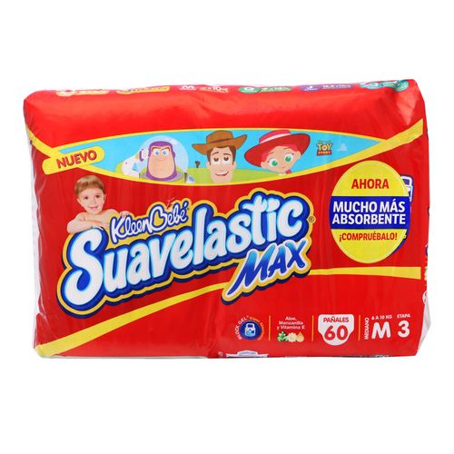 PAÑAL-KLEEN-BB-3-SUAVELASTIC-MEDIANO-60P---SUAVELASTIC